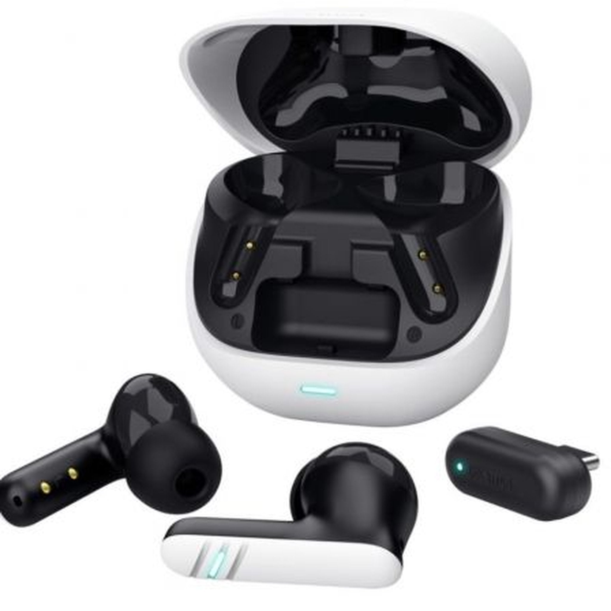 Auriculares Bluetooth Trust GXT 409 Oxxie 25478 con estuche de carga/ AutonomÌa 7h/ Blanco y Negro