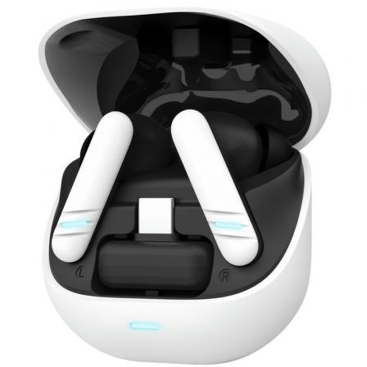 Auriculares Bluetooth Trust GXT 409 Oxxie 25478 con estuche de carga/ AutonomÌa 7h/ Blanco y Negro