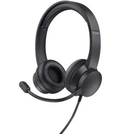 Auriculares Trust HS-150/ con Micrófono/ Jack 3.5/ Negros - PixelPlaza