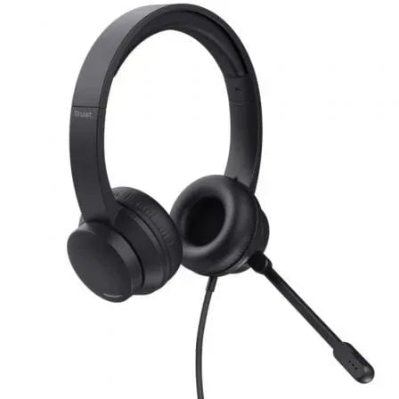 Auriculares Trust HS-150/ con Micrófono/ Jack 3.5/ Negros - PixelPlaza