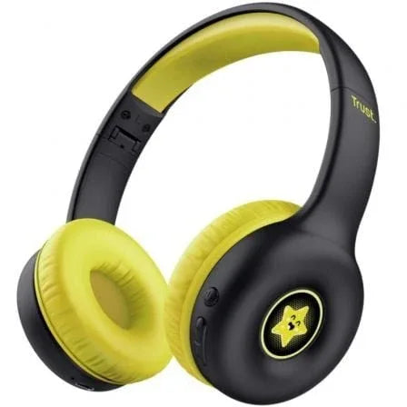 Auriculares Infantiles Inalámbricos Trust Nouna Kids/ con Micrófono/ Negros - PixelPlaza