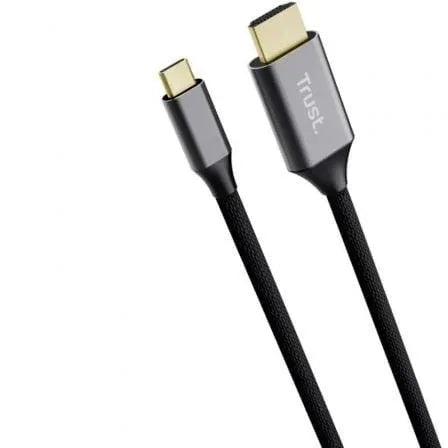 Cable Conversor HDMI 4K Trust CALYX/ USB Tipo-C Macho - HDMI Macho/ 2m/ Gris - PixelPlaza