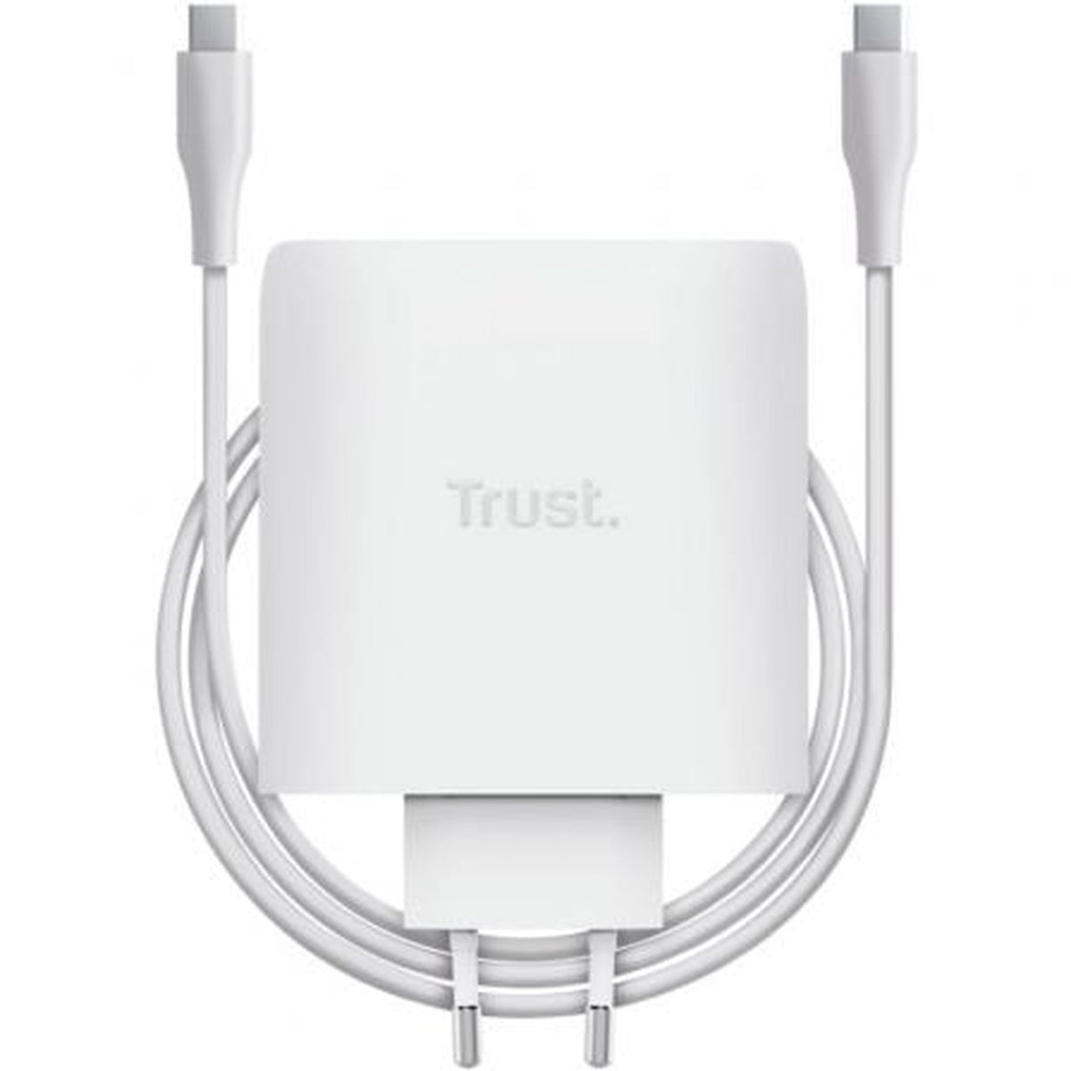 Cargador de Pared GaN Trust Maxo 100W/ 2xUSB Tipo-C/ Incluye Cable USB Tipo-C/ 100W