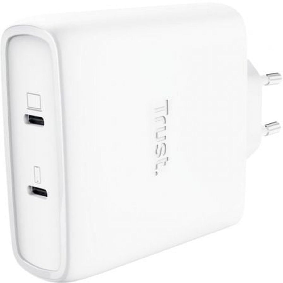 Cargador de Pared GaN Trust Maxo 100W/ 2xUSB Tipo-C/ Incluye Cable USB Tipo-C/ 100W
