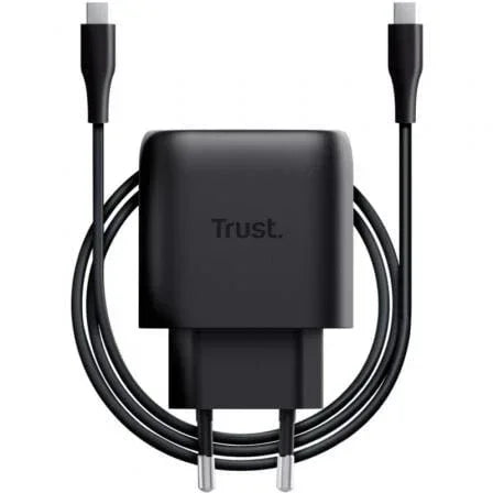 Cargador de Pared GaN Trust Maxo 45W Compatible con Samsung/ 1xUSB Tipo-C/ Incluye Cable USB Tipo-C/ 45W - PixelPlaza