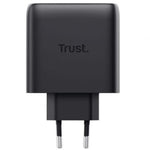 Cargador de Pared GaN Trust Maxo 65W 26067/ 3xUSB Tipo-C/ 1xUSB/ Incluye Cable USB Tipo-C/ 65W