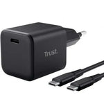 Cargador de Pared GaN Trust Maxo 65W Ultrareducido/ 1xUSB Tipo-C/ Incluye Cable USB Tipo-C/ 65W - PixelPlaza
