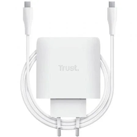 Cargador de Pared GaN Trust Maxo 65W/ 1xUSB Tipo-C/ Incluye Cable USB Tipo-C/ 65W - PixelPlaza