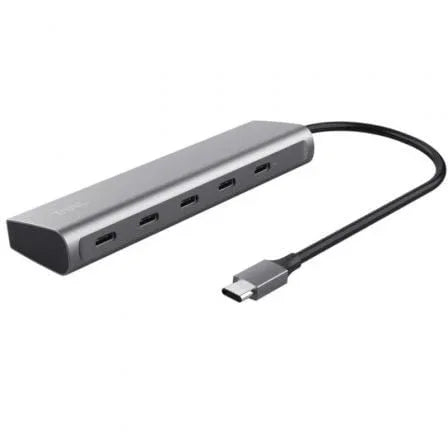 Hub USB Tipo-C Trust Halyx/ 4xUSB Tipo-C/ 1xUSB Tipo-C PD - PixelPlaza