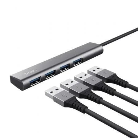 Hub USB Tipo-C Trust Halyx/ 4xUSB - PixelPlaza