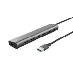 Hub USB 3.2 Gen1 Trust Halyx/ 7xUSB/ 1xUSB-C - PixelPlaza
