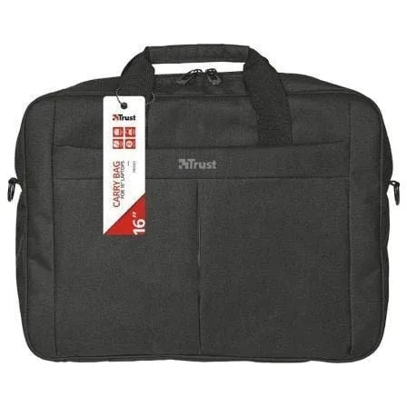 Maletín Trust Primo para Portátiles hasta 16"/ Negro - PixelPlaza