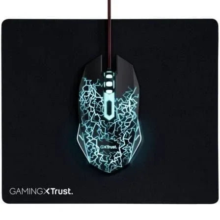 Pack Gaming Trust Gaming 24752/ Ratón Óptico + Alfombrilla - PixelPlaza