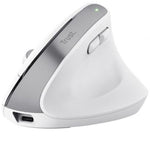 Ratón Vertical Inalámbrico por Bluetooth Trust Bayo+/ Batería Recargable/ Hasta 2400 DPI/ Blanco