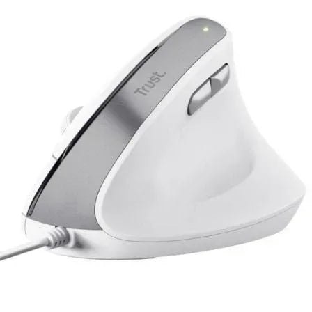 Ratón Vertical Trust Bayo II/ Hasta 2400 DPI/ Blanco - PixelPlaza