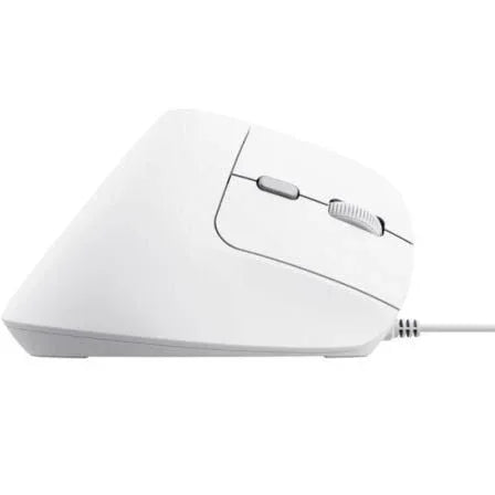 Ratón Vertical Trust Bayo II/ Hasta 2400 DPI/ Blanco - PixelPlaza