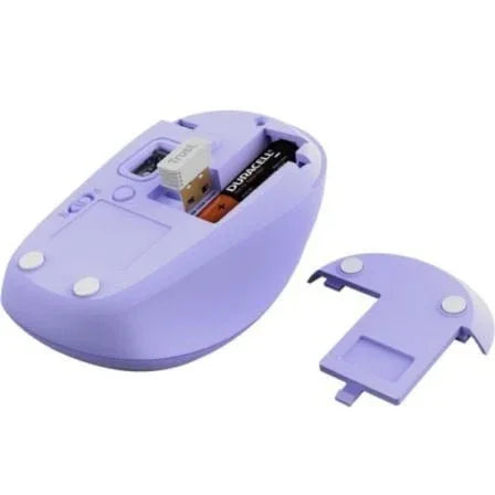 Ratón Mini Inalámbrico Trust Yvi+ Multidispositivo/ Hasta 1600 DPI/ Purpura - PixelPlaza
