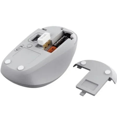 Ratón Mini Inalámbrico Trust Yvi+ Multidispositivo/ Hasta 1600 DPI/ Blanco - PixelPlaza