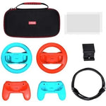 Pack Gaming Trust Gaming GXT 1249/ Estuche rígido + 2 Joy-Con + 2 Volantes + Cristal Templado para Switch + Soporte de Carga - PixelPlaza