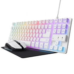 Pack Gaming Trust Gaming GXT 794W/ Teclado RGB + Ratón RGB + Alfombrilla - PixelPlaza