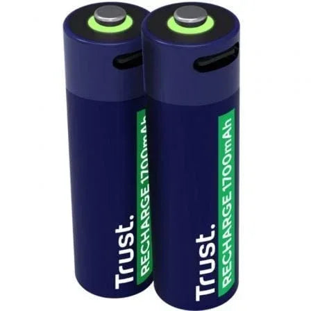 Pack de 2 Pilas AA Trust 25584/ Recargables - PixelPlaza