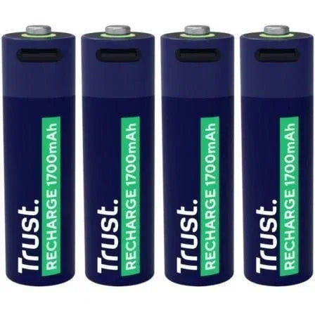 Pack de 4 Pilas AA Trust 25631/ Recargables - PixelPlaza