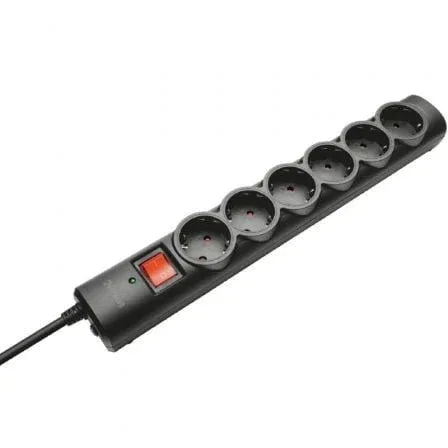 Regleta con interruptor Trust 21059/ 6 Tomas de corriente/ Cable 1.8m/ Negra - PixelPlaza