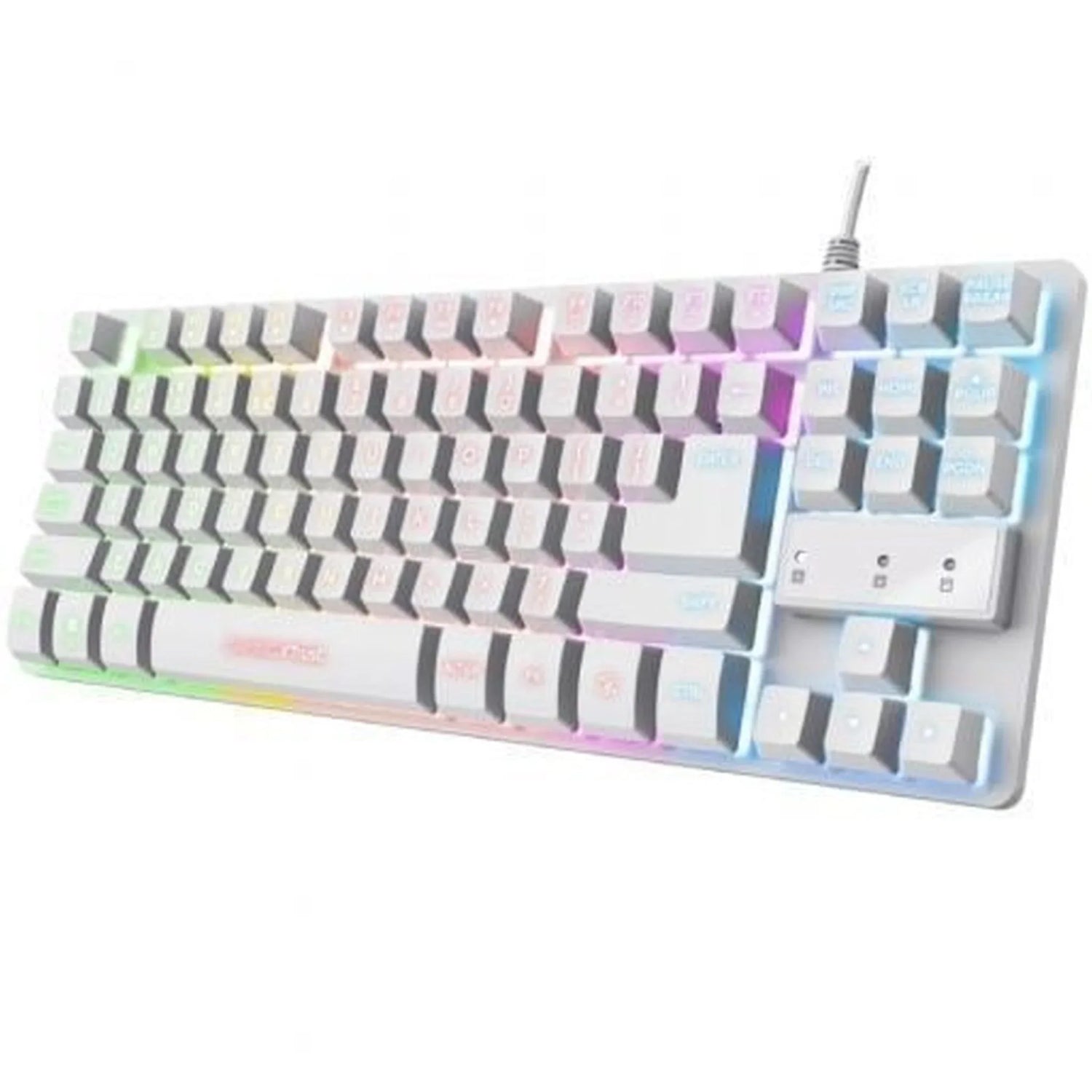 Teclado Gaming Trust Gaming GXT 833W Thado TKL/ Blanco - PixelPlaza