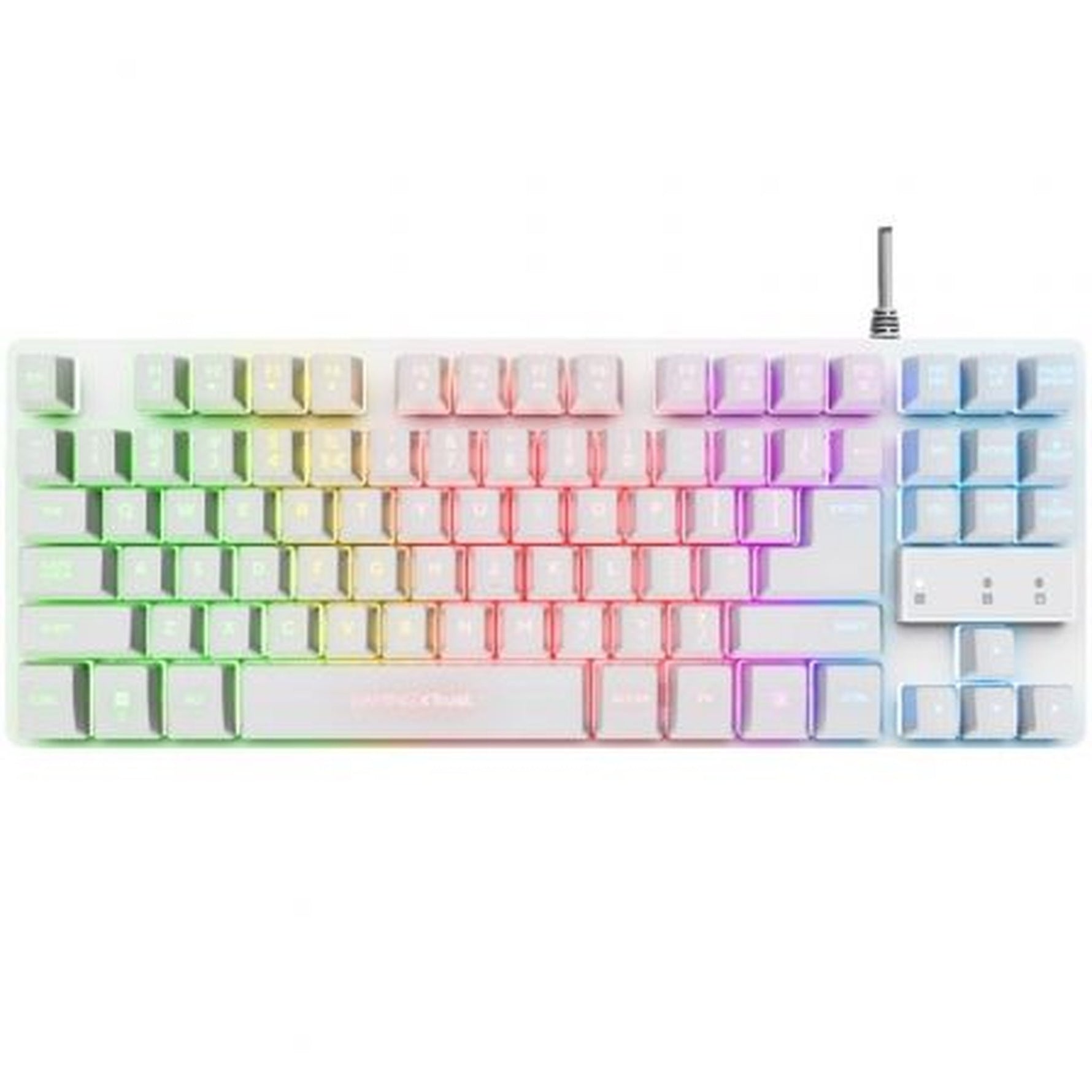 Teclado Gaming Trust Gaming GXT 833W Thado TKL/ Blanco