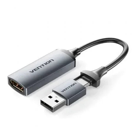Conversor HDMI 4K 60Hz Vention ACWHA/ HDMI Hembra / USB Macho - USB Tipo-C Macho/ 480Mbps/ 10cm/ Negro - PixelPlaza