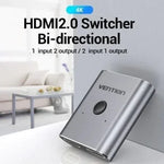 Switch Conmutador 4K HDMI 2.0 Bidireccional Vention AFUH0 HDMI Hembra / 2x HDMI Hembra - PixelPlaza