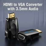 Adaptador Conversor Vention AIDB0/ HDMI Macho a VGA Hembra/ Audio Jack 3.5mm - PixelPlaza
