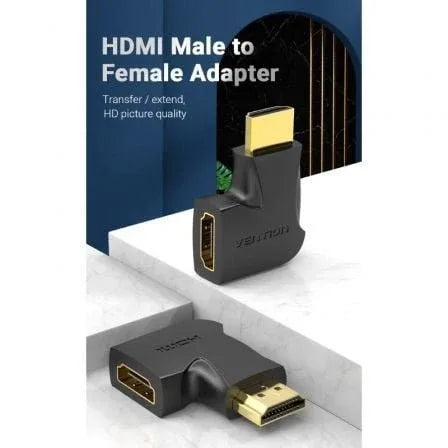 Adaptador HDMI 4K 90║ Vention AIPB0/ HDMI Macho - HDMI Hembra - PixelPlaza