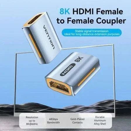 Adaptador HDMI 8K Vention AIUH0/ HDMI Hembra - HDMI Hembra - PixelPlaza
