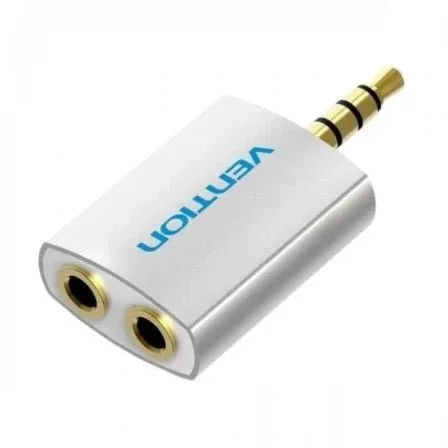 Adaptador Audio Vention BDAW0/ Jack 3.5 Macho - 2x Jack 3.5 Hembra/ Blanco - PixelPlaza