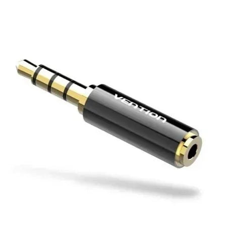Adaptador Jack Vention BFBB0/ Jack 3.5 Macho - Jack 2.5 Hembra/ Negro - PixelPlaza