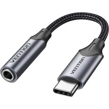 Adaptador Audio Vention BGMHA/ Jack 3.5 Hembra - USB Tipo-C Macho/ 10cm/ Gris - PixelPlaza