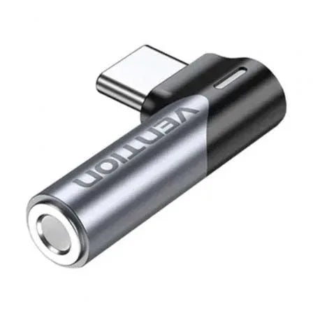 Adaptador Audio Vention BGWH0/ Jack 3.5 Hembra - USB Tipo-C Macho/ Gris - PixelPlaza
