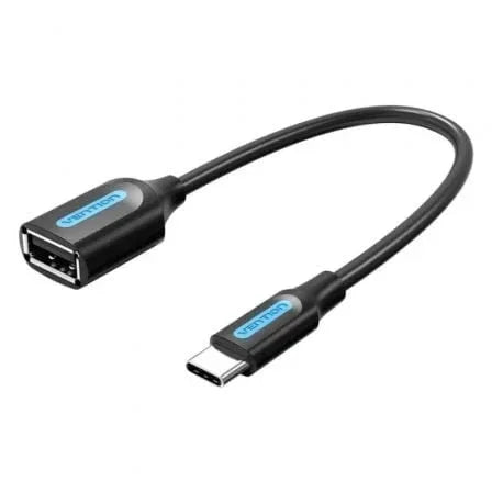 Cable USB 2.0 Vention CCSBB/ USB Tipo-C Macho - USB Hembra/ 15cm/ 480Mbps/ Negro - PixelPlaza