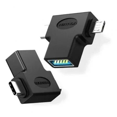 Adaptador USB 3.0 Vention CDIB0/ USB Tipo-C Macho - MicroUSB Macho - PixelPlaza