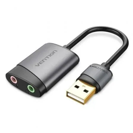 Tarjeta de Sonido Vention CDKHB/ USB Macho - 2xJack 3.5 Hembra - PixelPlaza