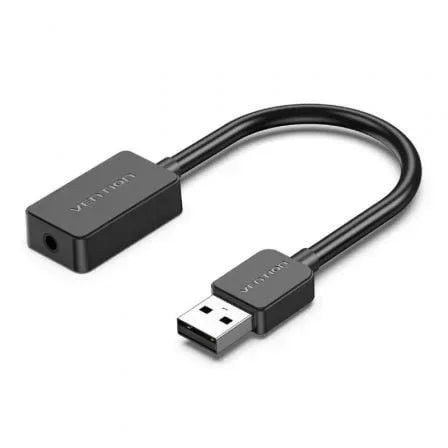 Tarjeta de Sonido Vention CDZB0/ USB Macho - 1x Jack 3.5 Hembra - PixelPlaza