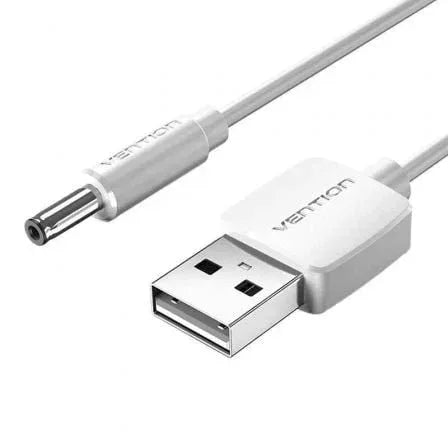 Cable Alimentación Vention CEXWF/ USB Macho - DC 3.5mm Macho/ 1m/ Blanco - PixelPlaza