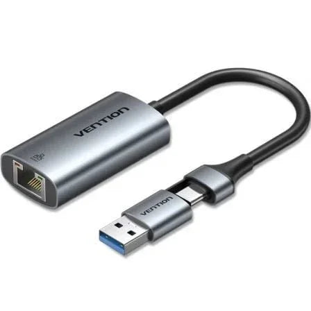 Adaptador USB/USB Tipo-C - RJ45 Vention CFQHB/ 1000Mbps - PixelPlaza