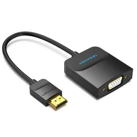 Conversor Vention 42154/ HDMI Macho - VGA Hembra/ 15cm/ Negro - PixelPlaza