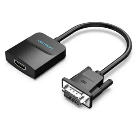 Cable Conversor Vention ACNBB/ VGA Macho - HDMI Hembra/ 15cm/ Negro - PixelPlaza