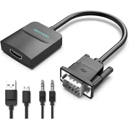 Cable Conversor Vention ACNBD/ VGA Macho - HDMI Hembra/ 50cm/ Negro - PixelPlaza
