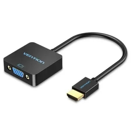 Conversor Vention ACPBB/ HDMI Macho - VGA Hembra/ 15cm/ Negro - PixelPlaza