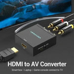 Convertidor HDMI a RCA Vention AEEB0/ HDMI Hembra - RCA Hembra - MiniUSB Hembra - PixelPlaza