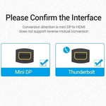 Conversor Vention HBCBB/ Mini DisplayPort Macho - HDMI Hembra - PixelPlaza